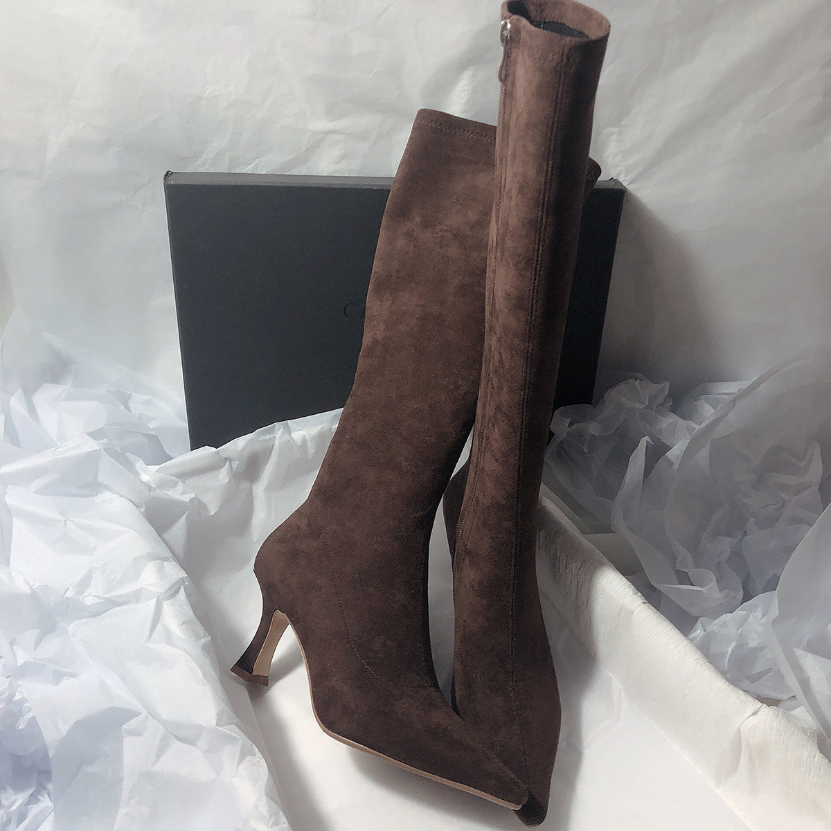 Bottes daim femme