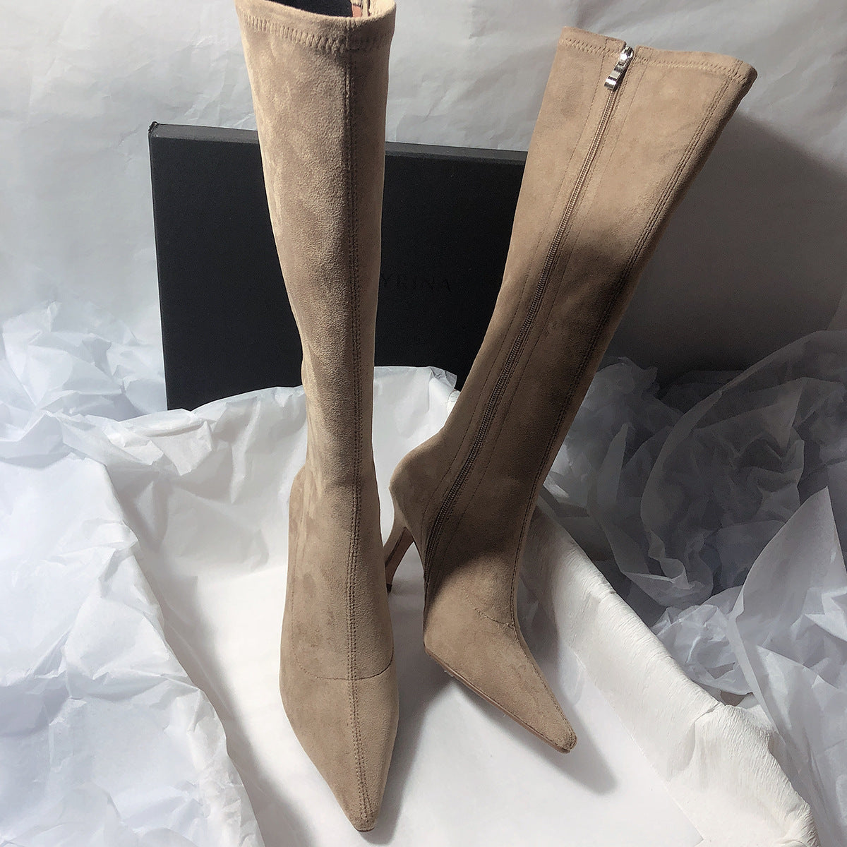 Bottes daim femme